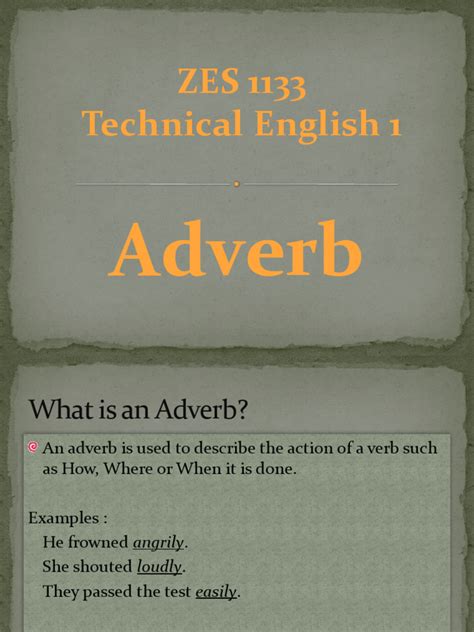 Adverb 110926190140 Phpapp01 Pdf Adverb Linguistic Typology