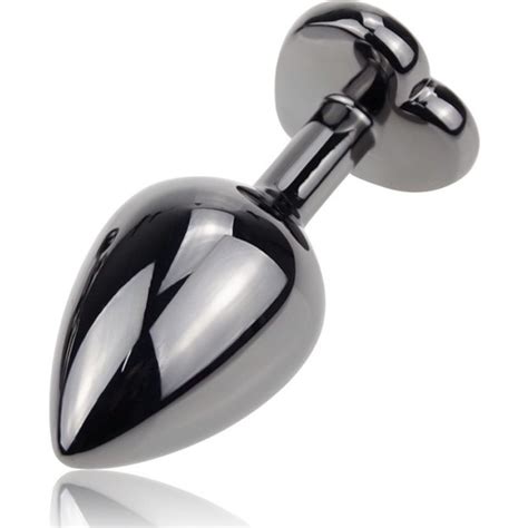 X Men Siyah Metal Kalp Taşlı Küçük Boy Anal Plug Fiyatı