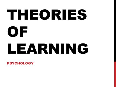 Theories Of Learning Ppt