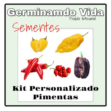 Kit Personalizado Sementes Pimentas Para Plantio Em Vasos E Hortas