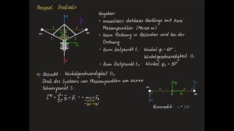 Technische Mechanik Beispiel Zum Drallsatz Youtube