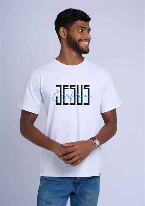 T shirt Masculina Basic Jesus é suficiente Use Presente de Deus