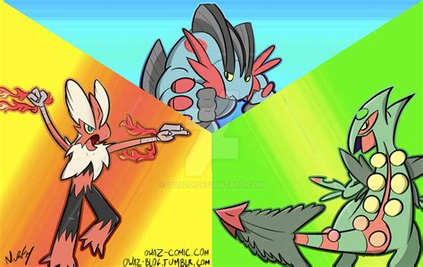 Gen III Starter Mega Evolutions by quazo on DeviantArt