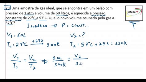 Como calcular o volume em uma isobárica YouTube