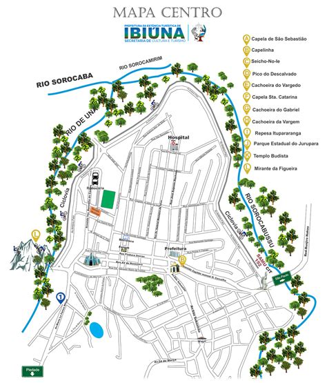 Mapa Centro Ibiúna Mapas Turísticos Online