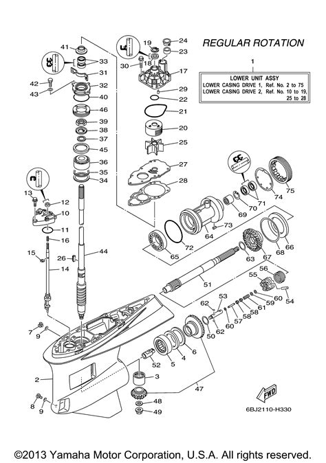 Yamaha OUTBOARD LOWER CASING DRIVE 1 Vans Sport Center