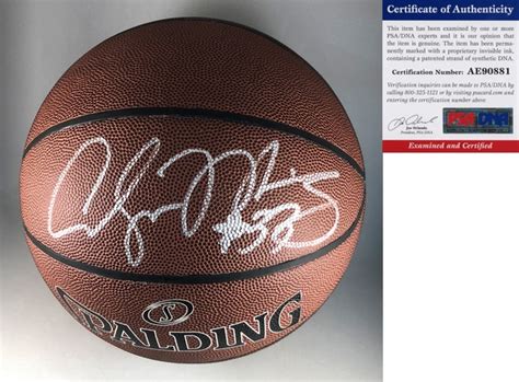 Miami Heat Alonzo Mourning Signed Basketball PSA DNA Memorabilia For Less