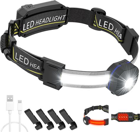 Blukar Headlamp Head Torch Rechargeable Super Bright Led Lightweight