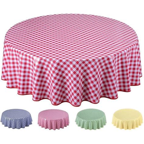 Home Direct Nappe Toile Cir E Pvc Ronde Cm Rouge Cdiscount