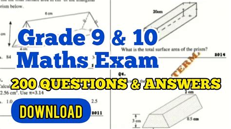 Year 10 Maths Mock Exam Questions With Answers Pdf Booklet Download Youtube