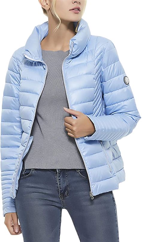 Ladies Quilted Coat Color Solid Elegant Casual Fashion Business Long Sleeve Zipper Down Coat