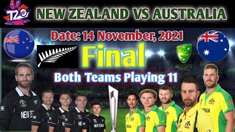 Australia Vs New Zealand Final T20 World Cup 2021 Team Playing 11