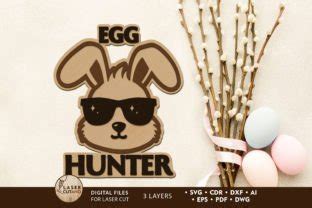 Easter Layered Bunny Laser Cut Template Graphic By Lasercutano