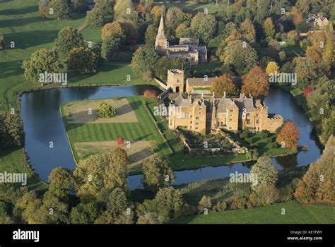 Aerial View Broughton Castle Broughton Hi Res Stock Photography And