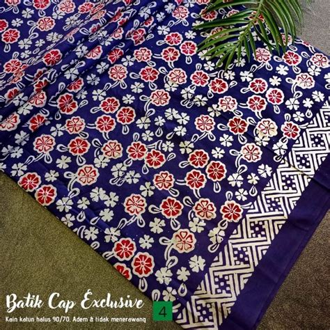 Jual Kain Batik Cap Garutan Serian Warna Biru Shopee Indonesia