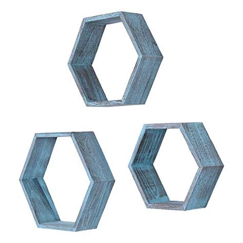 Lot de 3 étagères flottantes hexagonales grande moyenne et petite