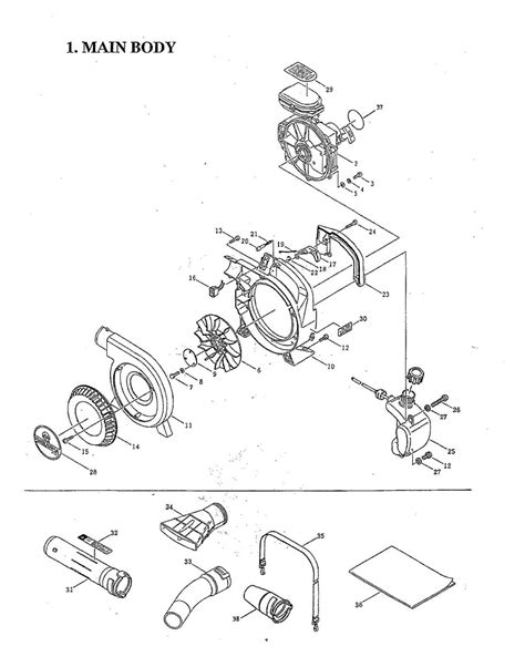 Maruyama Bl230 Part Diagrams Main Body