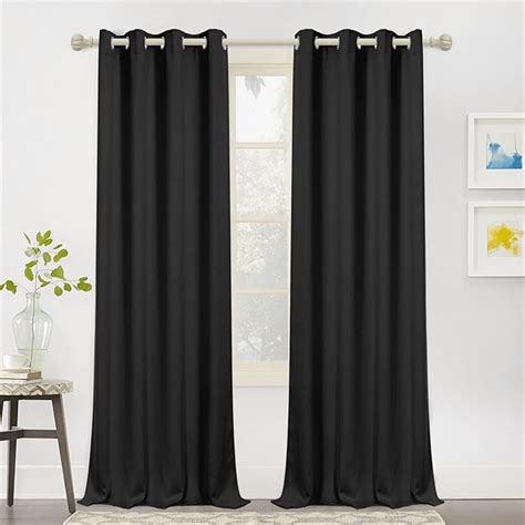 Amazon MYSKY HOME Black Curtains For Bedroom 90 Inch Long Blackout