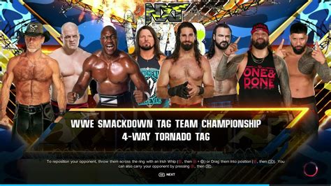 WWE 2K23 Fatal 4 Way Tornado Tag Team Match Smackdown Tag Team