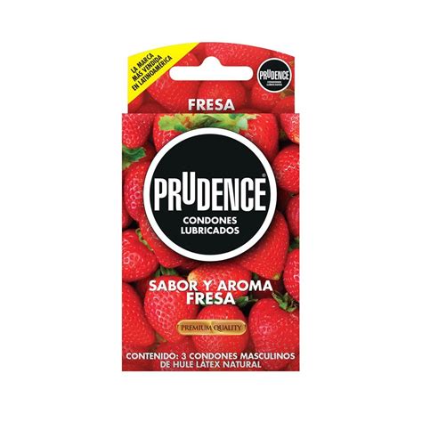 Condones Prudence Sabor Y Aroma Fresa Con 3 Piezas