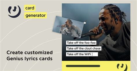 Genius Lyrics Card Maker Generate Lyrics Cards