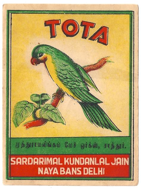 Kiwi's Angels: Matchbox Label Tota Parrot