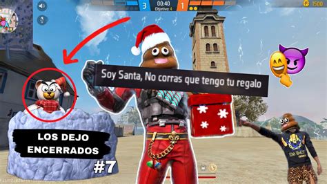 Encerrando A Jugadores Con PAREDES En FREE FIRE 7 Soy Santa Claus