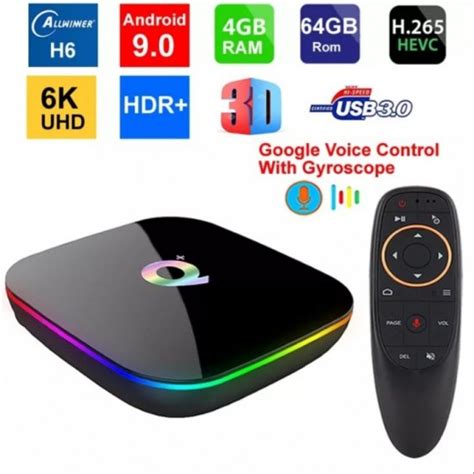 ТВ Бокс Q PLUS 4GB RAM 64GB ROM Android TV Box Ultra 6K 3D 5G