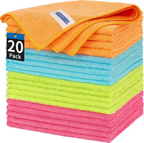 Orighty Lot de 12 chiffons de nettoyage en microfibre très absorbants