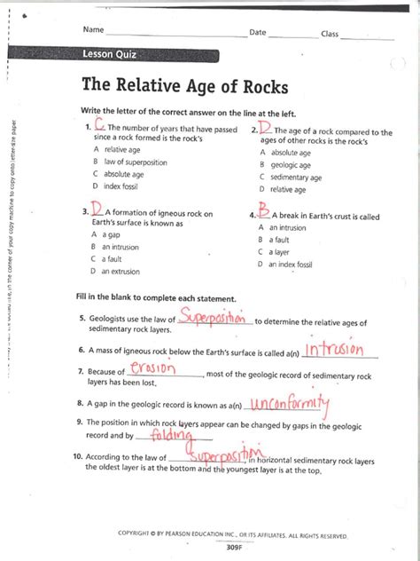 Relative Age Of Rocks A Pdf