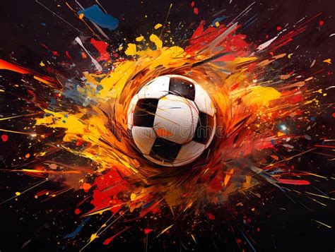 Soccer Ball Wallpaper Illustration on Abstract Background Stock ...