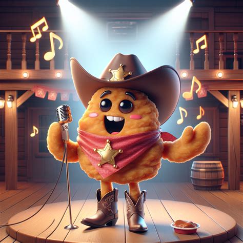 A cowboy chicken nugget singing cotton eye joe Memes - Imgflip