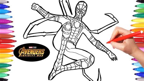 Iron Spider Coloring Pictures - Iron Spiderman Coloring Pages New ...