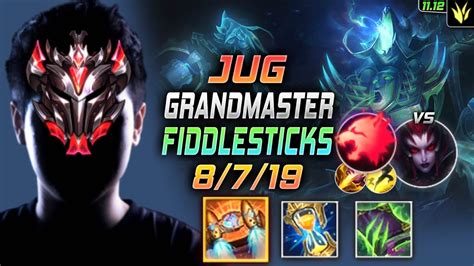 GrandMaster Fiddlesticks Jungle vs Elise 천상계 장인 정글 피들스틱 템트리 룬 벨트 포식자