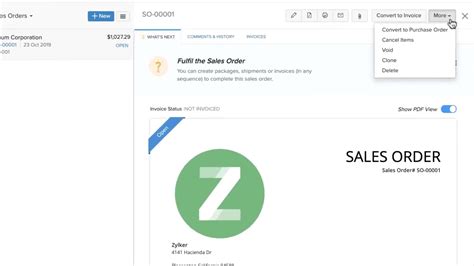 How To Create A Sales Order Zoho Books YouTube