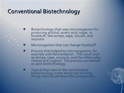 Conventional And Modern Biotechnology