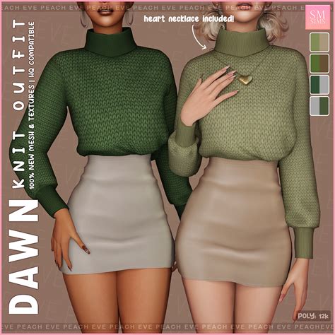 Ts4 Dawn Knit Outfit By Smsims On Deviantart