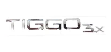 Emblema Letreiro Logo Caoa Chery Tiggo 3x Cromado