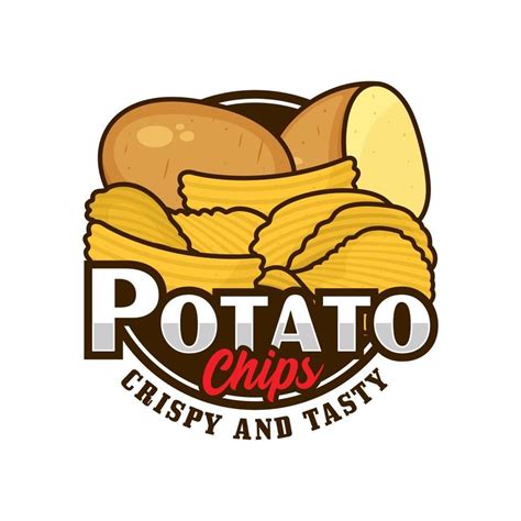 Potato chips crispy and tasty design logo | Potato chips, Logo design, Potatoes