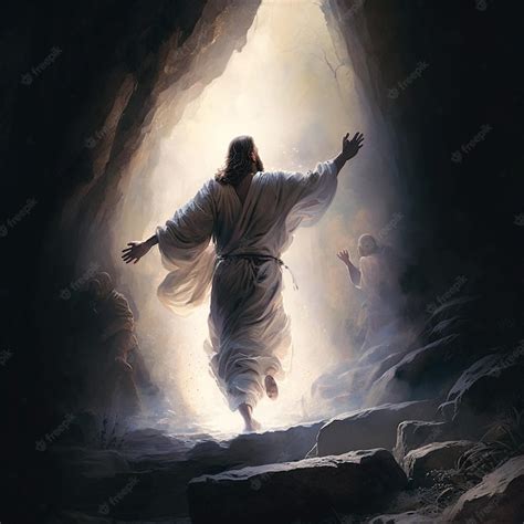 Premium Photo Jesus Risen Digital Painting