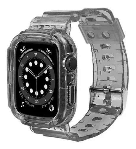 Pulseira Case Transparente Para Apple Watch 38mm A 45mm