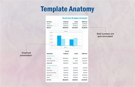 Business Budget Analysis Template in Apple Pages, Apple Numbers, PDF, Word, Excel, Google Sheets ...