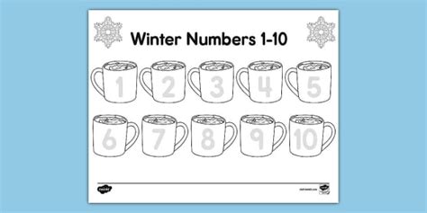 Winter Numbers Tracing Activity Resource Twinkl Usa