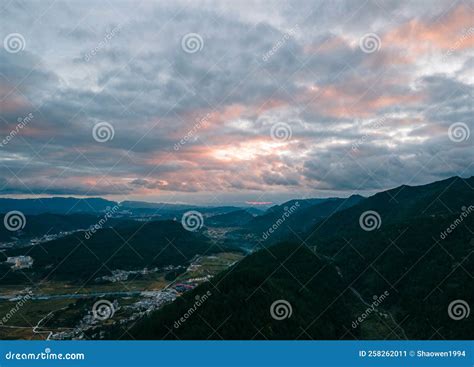 Sunrise at Top of the Mountain Stock Image - Image of mountain, village: 258262011