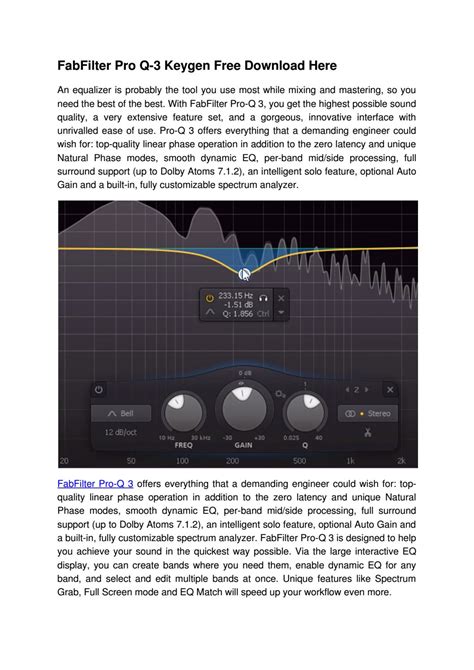 FabFilter Pro Q-3 Keygen Free Download Here by Amber Rose - Issuu