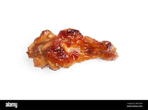 Delicious Fried Chicken Wing Isolated On White Stock Photo Alamy