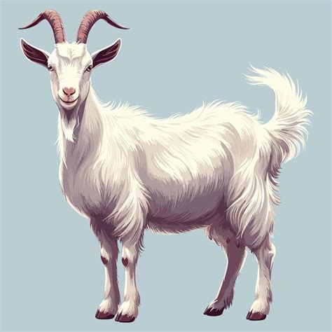 Premium Vector Goat Vector Cartoon Illustration