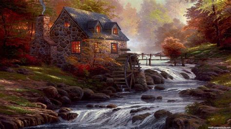 Thomas Kinkade Autumn Desktop Wallpapers - Top Free Thomas Kinkade Autumn Desktop Backgrounds ...