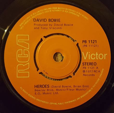 David Bowie - Heroes (Vinyl, 7", 45 RPM, Single) | Discogs