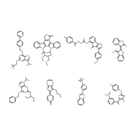 Set Of Different Chemical Compounds Icon Sign Symbol On White